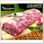 Beef RIBEYE Scotch-Fillet Cube-Roll AGED BY GOODWINS 2-3 weeks WAGYU TOKUSEN marbling <=5 chilled whole cut as steaks +/- 4.5kg (price/kg) PREORDER 5-14 days notice